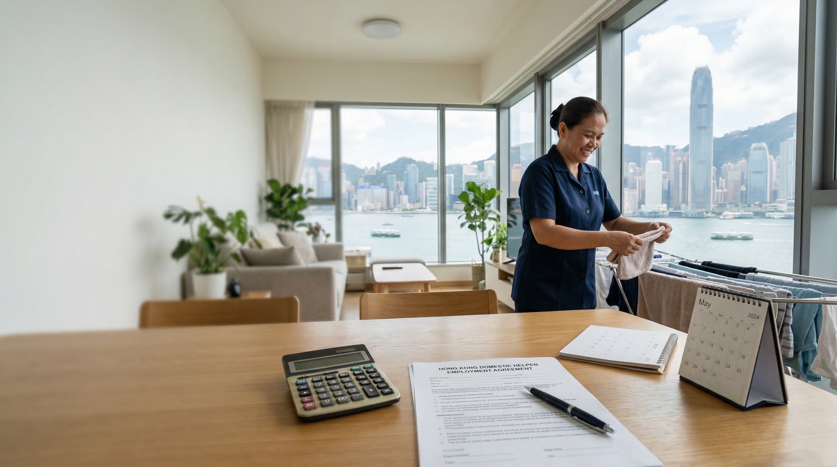 Helper employment contract and calculator