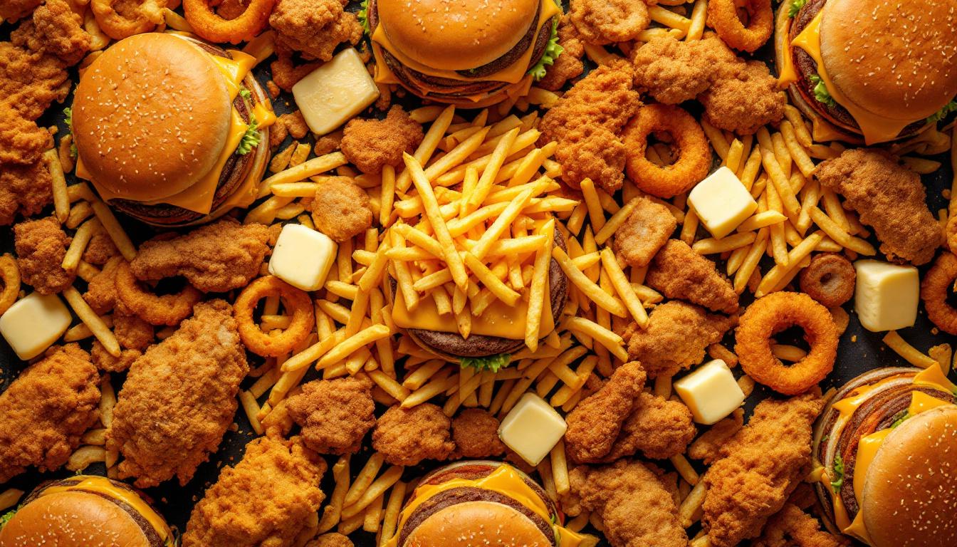 Foods to limit on the MIND diet: butter, cheese, fried food, fast food