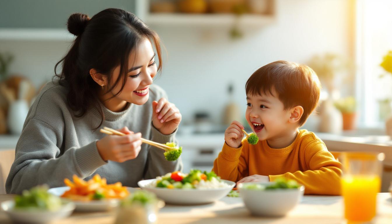 工人姐姐同小朋友一齊開心食蔬菜——以身作則改善偏食